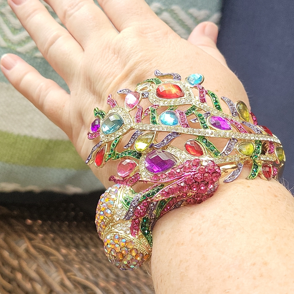 Peacock Bling Cuff